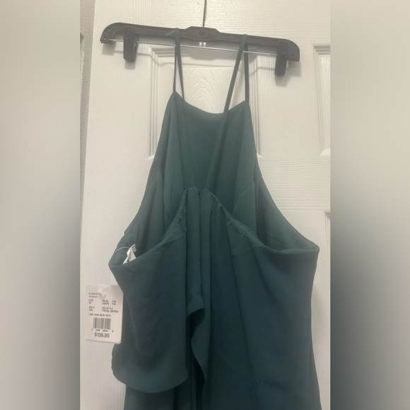 David's Bridal Asymmetrical Green Dress - Picture 4 of 7